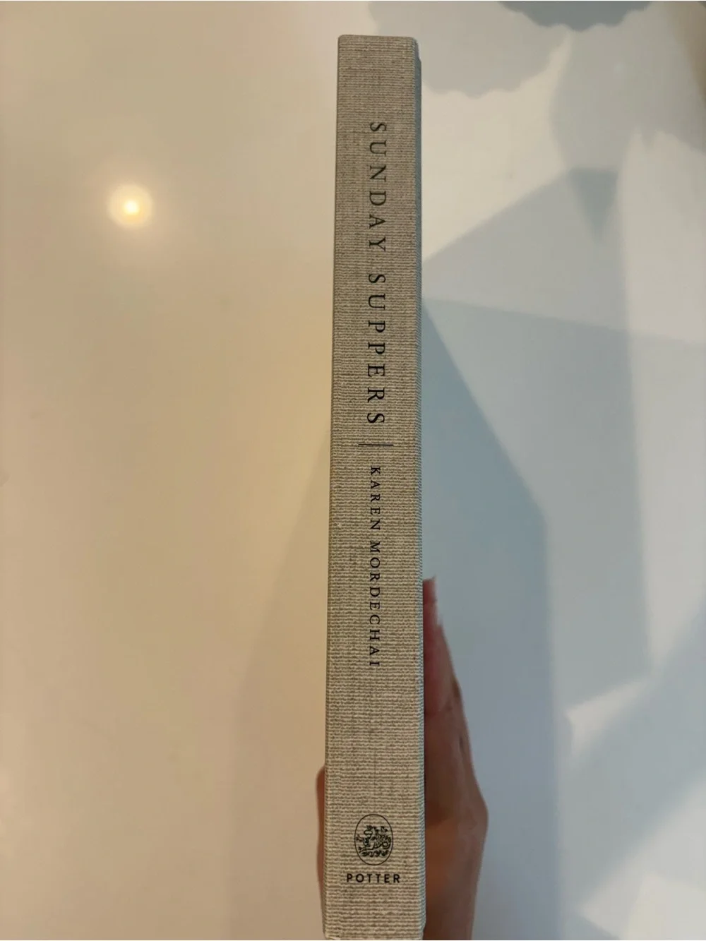 Sunday Suppers Linen Recipe Book - Neutral Beige